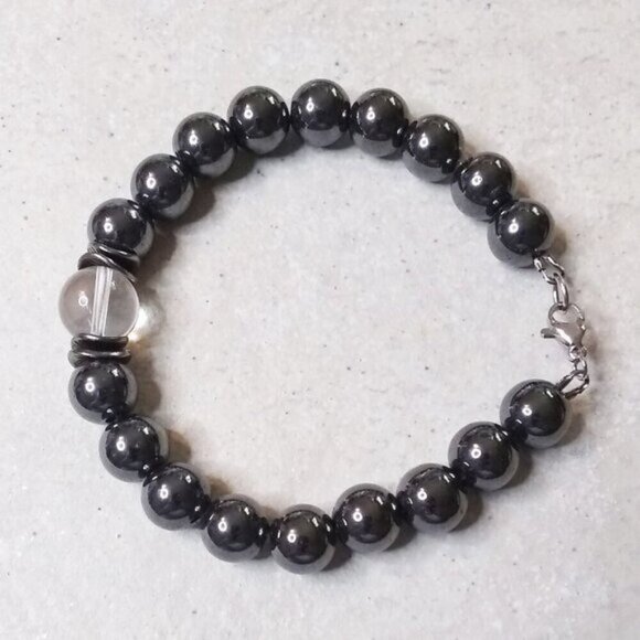 Calm and in Control! Thick + Chunky + Heavy! Unisex Hematite Bracelet! 8" Wrist - Picture 6 of 10